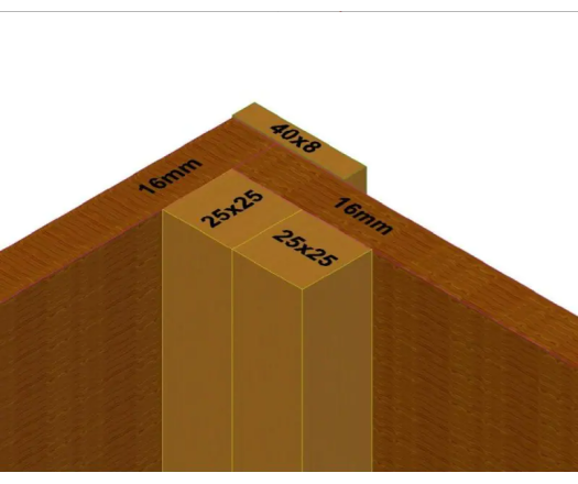 Abri Eden avec bucher, Epicéa panneaux 16mm, 3.70 x 1.90m, 5.80m²