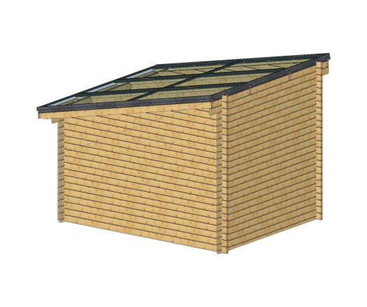 Abri photovoltaïque Lumibois 3kWc, Epicéa massif 42mm, 3.48 x 3.81 m, 13.26 m²