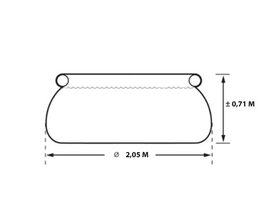 Habillage hexagonal pour spas et piscines gonflables, Bois, 2.60 x 2.10 m, 5.46m²