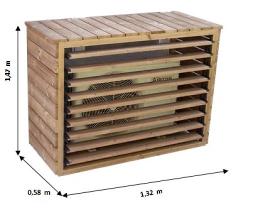 Cache Climatiseur extérieur XL, THT, 1.30 x 0.60 m, 0.78m²