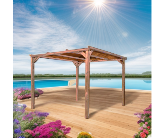 Pergola Thonon, THT  sans couverture, 3.00 x 3.00 m, 9.00m²