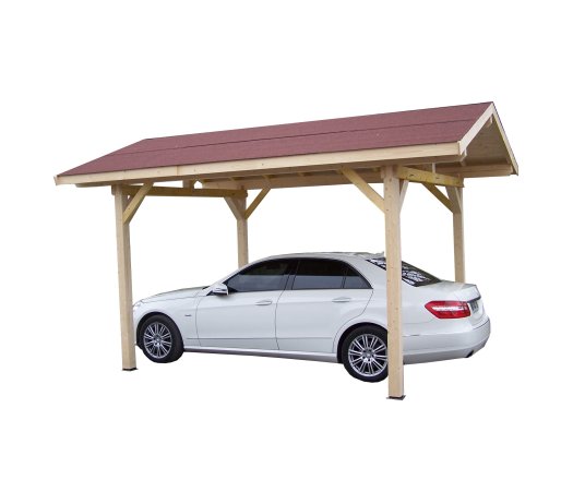 Carport Karpa, Epicéa du nord section 120 x 45mm, 3.50 x 5.00m, 17.50m²