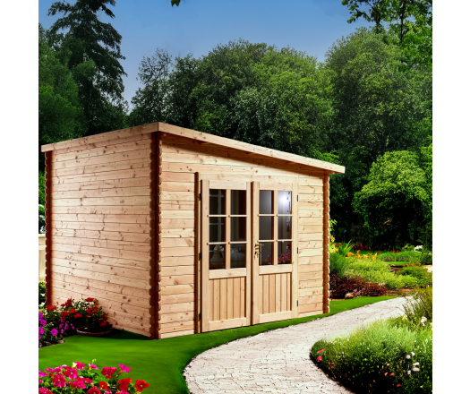 Abri Dhana, Douglas Madriers 28mm, 3.00 x 3.00m, 9.00m²