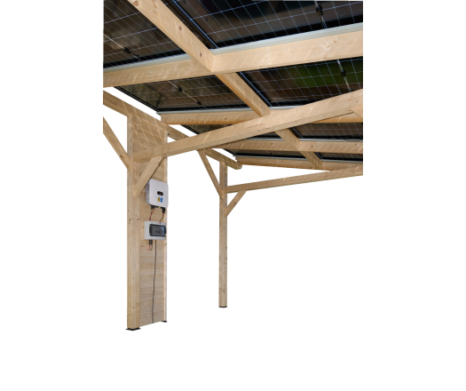 Carport photovoltaïque Wattoit 5kWc, 120 x 120 mm, 3,75 x 4,67 m, 17.51m²