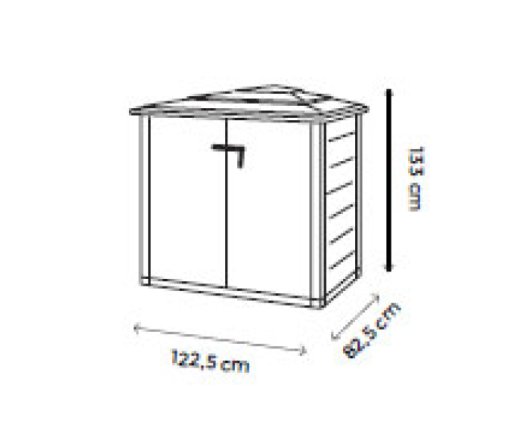 Coffre de jardin résine Garofalo, 1.22 x 0.82 m, 1.00m²