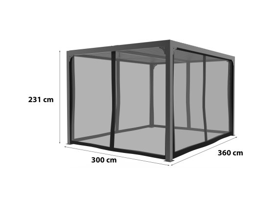 Kit rideau moustiquaire pour pergola PER 3630 BI