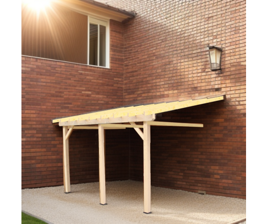 Carport, Epicéa du nord section 120 x 120mm, 4.50 x 6.30m, 28.40m²