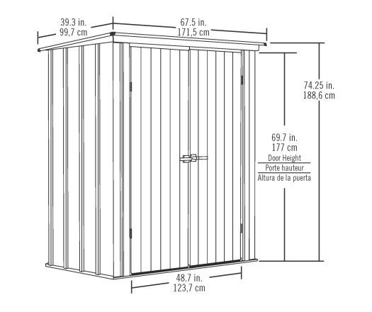 Abri Métal, spécial espace restreint, 1.70 x 0.90m, 1.50m²