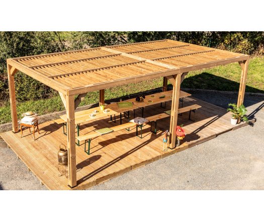 Pergola Thermauvent avec ventelles, THT, 3.50 x 6.20m, 21.70m²