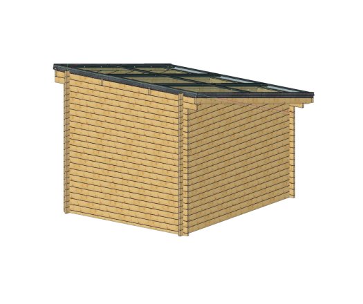 Abri photovoltaïque Lumibois 3kWc, Epicéa massif 42mm, 3.48 x 3.81 m, 13.26 m²