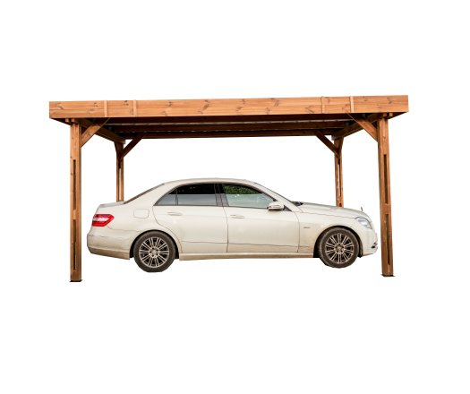 Carport Thones, THT section 40 x 140mm//40 x 120mm, 3.00 x 4.60m, 17.50m²