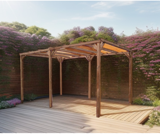 Pergola Thonon, THT  sans couverture, 3.00 x 5.00 m, 15.00m²