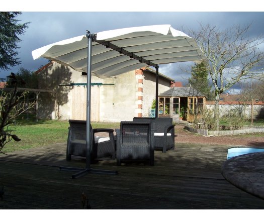 Pergola Marquise avec toile, Aluminium, 2.50 x 3.40, 8.50m²