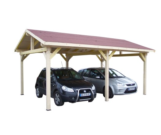 Carport Karpa, Epicéa du nord section 120 x 120mm, 3.90 x 5.90m, 28.40m²