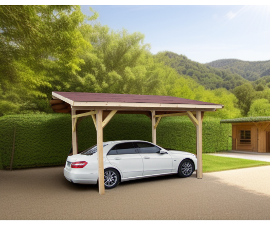 Carport Avento, Epicéa du nord section 120 x 120mm, 3.00 x 3.60m, 16.20m²