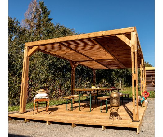 Pergola Thermauvent avec ventelles, THT, 3.50 x 6.20m, 21.70m²