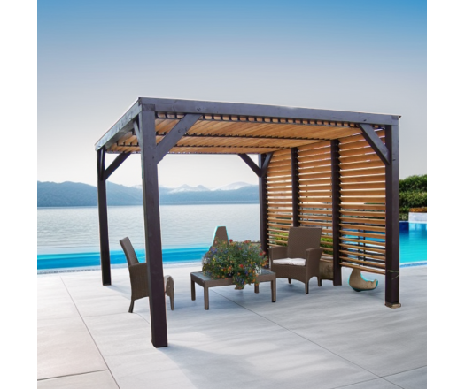 Pergola Veneto, Bois, 3.40 x3.60m,  12.20m²