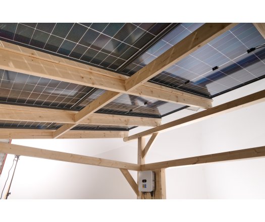 Carport photovoltaïque Wattoit 3kWc, 120 x 120 mm, 3.75 x 3.52 m, 13.20m²