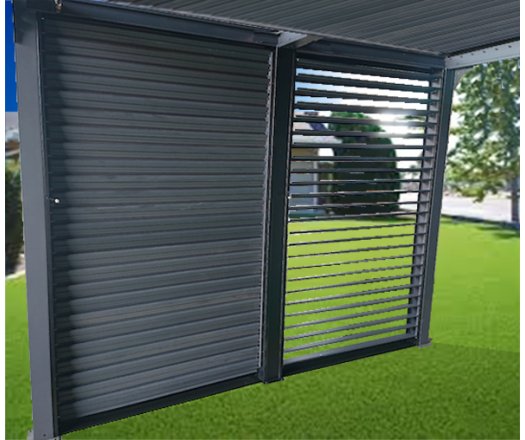 Ventelles aluminium mobiles pour côté 3 m pour pergola bioclimatique PER 3630 BI et PER 2430 BI