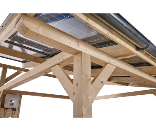 Carport photovoltaïque Wattoit 6kWc, 120 x 120 mm, 3.75 x 6.97m, 26.14m²