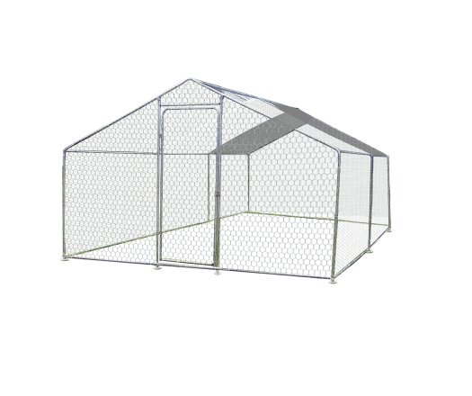 Enclos parc grillagé pour animaux, Acier, 2.00 x 3.00m, 6m²