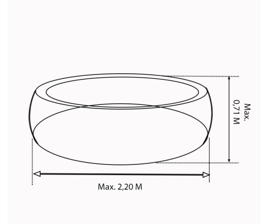 Habillage hexagonal pour spas et piscines gonflables, Bois, 2.80 x 2.20 m, 6.10m²