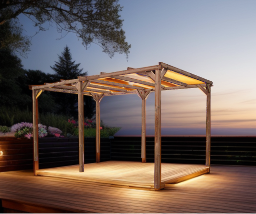 Pergola Thonon, THT  sans couverture, 3.00 x 5.00 m, 15.00m²