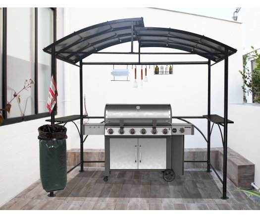 Carport Barbecue, Aluminium 0.8mm, 2.60 x 1.50m, 3.90m²