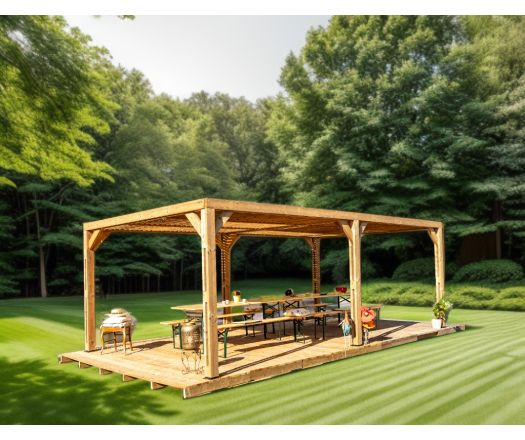 Pergola Thermauvent avec ventelles, THT, 3.50 x 6.20m, 21.70m²