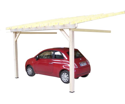 Carport, Epicéa du nord section 120 x 120mm, 3.00 x 3.60m, 16.20m²