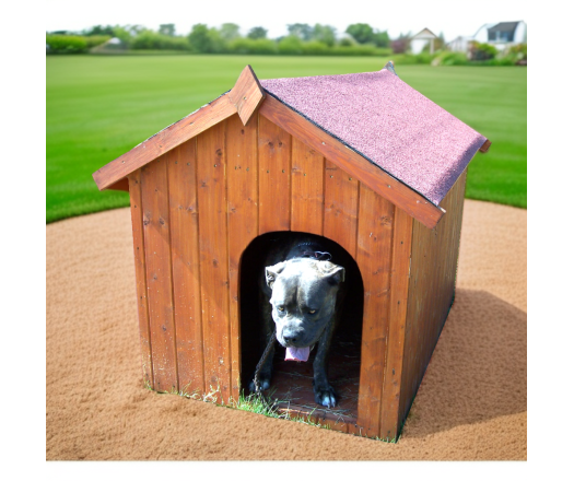 Niche à gros  chiens, Bois, 1.30 x 0.90m, 1.10m²