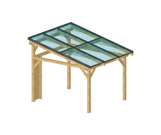 Carport photovoltaïque Wattoit 3kWc, 120 x 120 mm, 3.75 x 3.52 m, 13.20m²