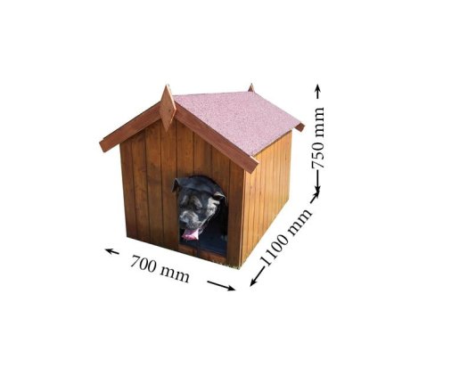 Niche pour petits  chiens, Bois, 0.70 x 1.10m, 0.77m²