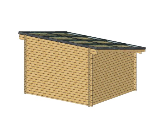 Abri photovoltaïque Lumibois 4kWc, Epicéa massif 42mm, 3.80 x 3.49 m, 13,26 m²