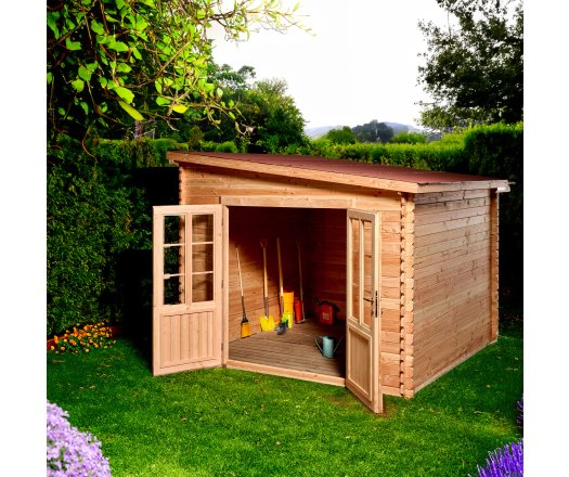 Abri Dhana, Douglas Madriers 28mm, 3.00 x 3.00m, 9.00m²