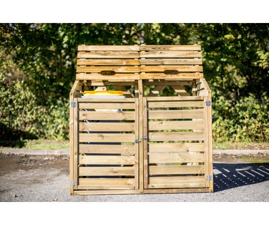 Cache poubelle, bois autoclavé double, 1.50 x 0.90 m, 1.35m²