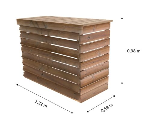 Cache climatiseur extérieur, THT, 1.30 x 0.60 m, 0.78m²