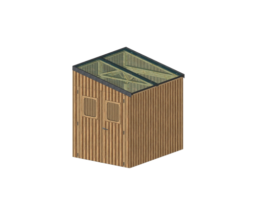 Abri photovoltaïque Lumibois 1kWc, THT, "Plug and play", bardage 19mm, 1,90 x 2,36 m, 4,48 m²
