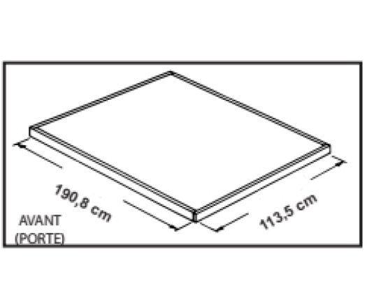 Abri Métal, 2.00 x 1.10m, 2.20m²