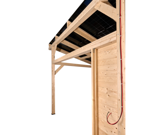 Carport photovoltaïque Wattoit 4kWc, 120 x 120 mm, 3.75 x 4.63m, 17.51 m²