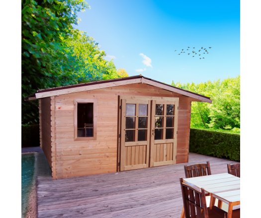 Abri Dhana, Douglas Madriers 28mm, 4.00 x 3.00m, 12.00m²