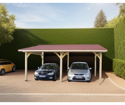 Carport, Epicéa du nord, 3.90 x 5.90m, 28m²