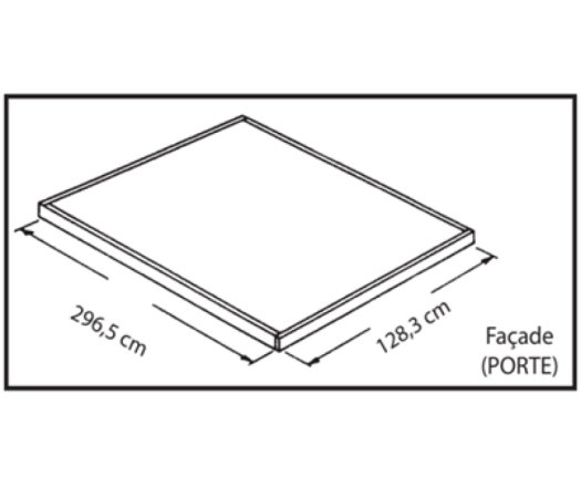 Double Abri, métal, ouverture latérale, 1.20 x 2.90m, 3.50m²