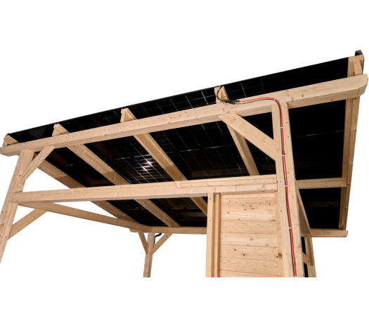 Carport photovoltaïque Wattoit 4kWc, 120 x 120 mm, 3.75 x 4.63m, 17.51 m²