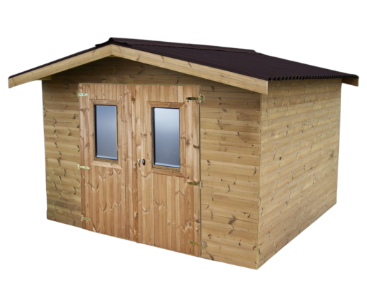 Abri Thermabri, Epicéa THT madriers 28mm, 3.40 x 3.50m, 12m²