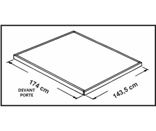 Abri Métal, 1.7 x 1.5m, 2.50m²