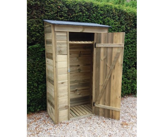 Abri de jardin mural, Bois avec traitement autoclave, 1.10 x 0.65 m, 0.70m²