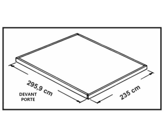 Abri Métal, grand volume, 2.9m x 2.4m, 7.00m²