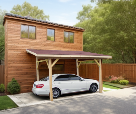 Carport Avento, Epicéa du nord section 120 x 120mm, 3.00 x 3.60m, 16.20m²