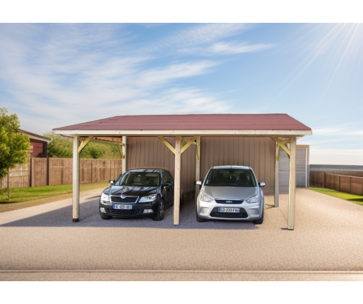 Carport, Epicéa du nord, 3.90 x 5.90m, 28m²